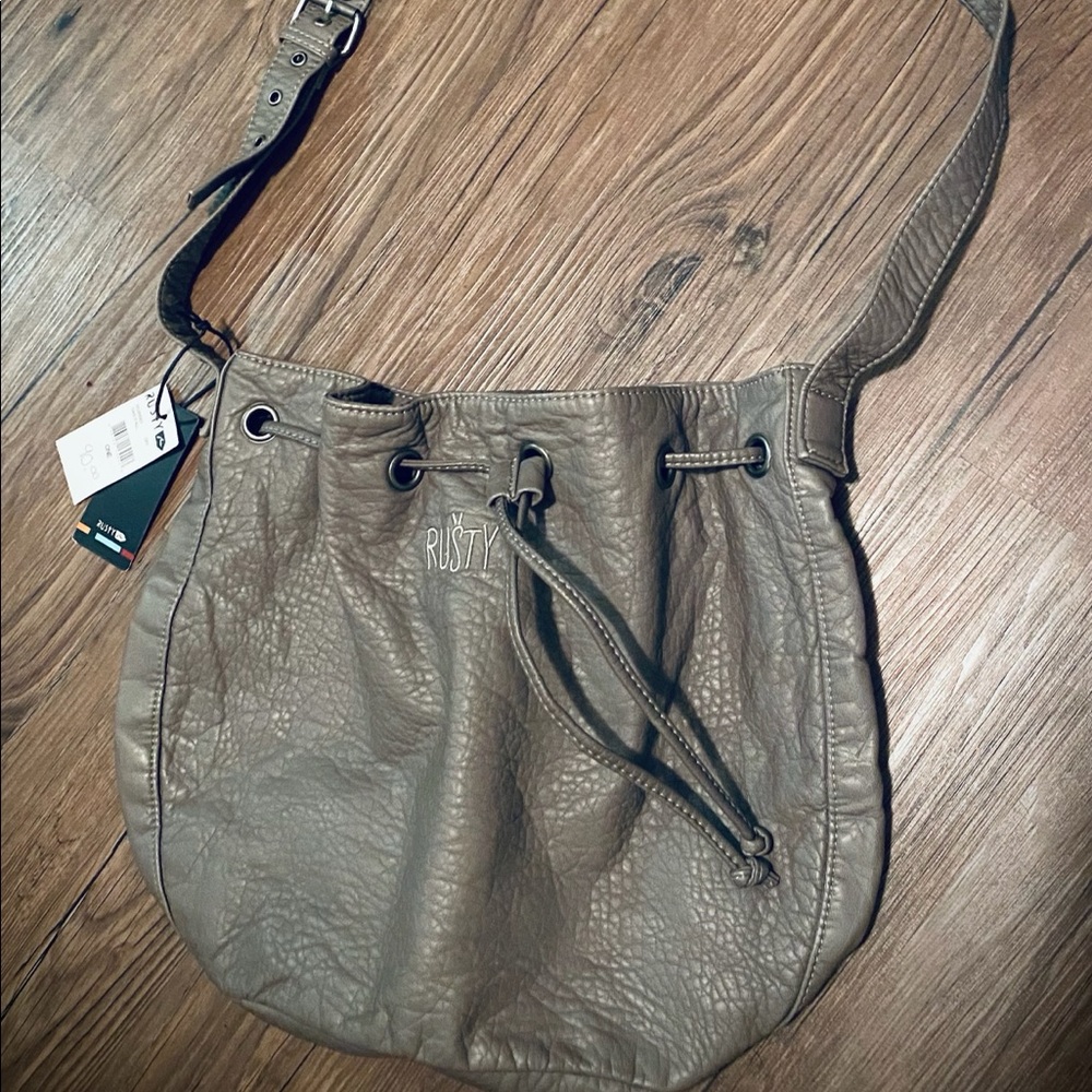 Rusty Vegan Leather Crossbody Bag